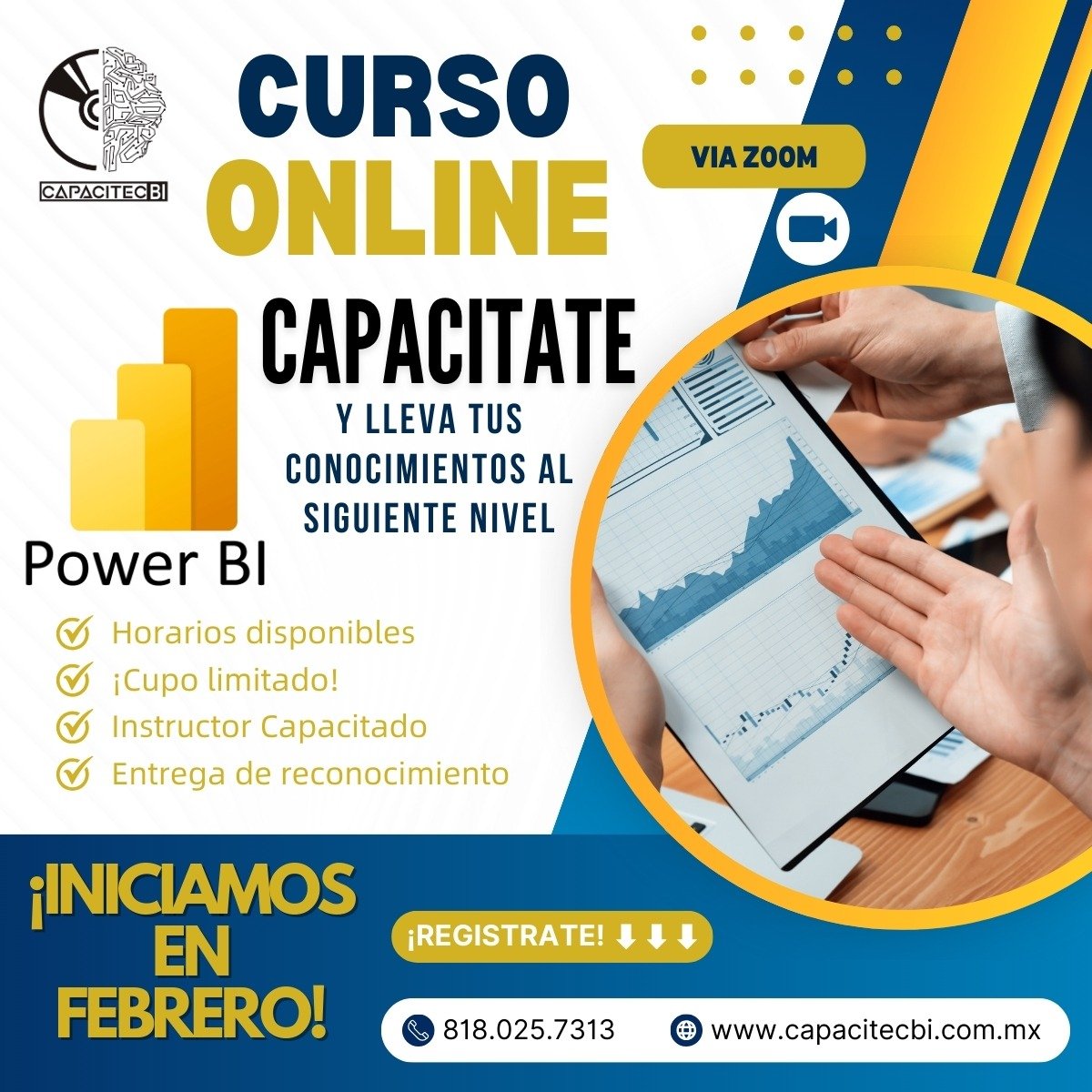 Estudiantes en curso de marketing digital